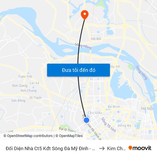 Đối Diện Nhà Ct5 Kđt Sông Đà Mỹ Đình - Phạm Hùng to Kim Chung map