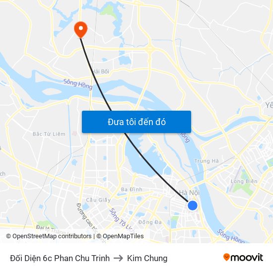 Đối Diện 6c Phan Chu Trinh to Kim Chung map