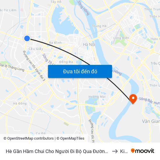2b Phạm Văn Đồng to Kim Lan map