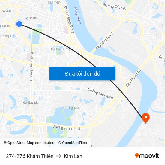 274-276 Khâm Thiên to Kim Lan map