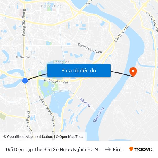 Đối Diện Tập Thể Bến Xe Nước Ngầm Hà Nội - Ngọc Hồi to Kim Lan map