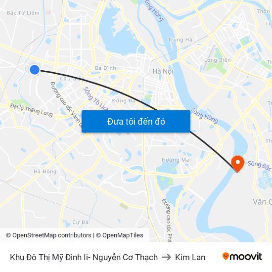 Khu Đô Thị Mỹ Đình Ii- Nguyễn Cơ Thạch to Kim Lan map