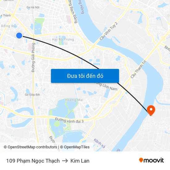 109 Phạm Ngọc Thạch to Kim Lan map