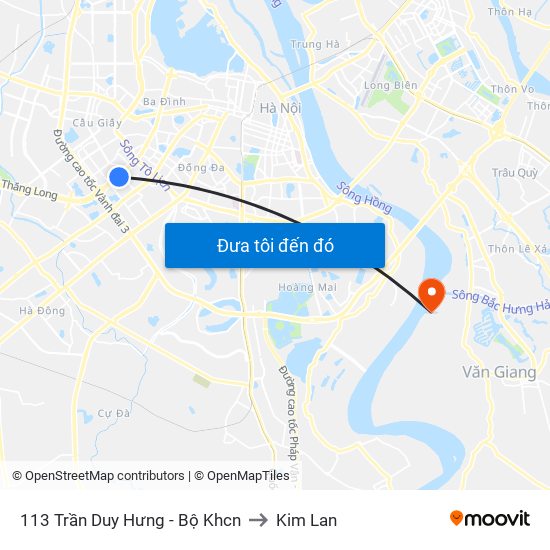 113 Trần Duy Hưng - Bộ Khcn to Kim Lan map