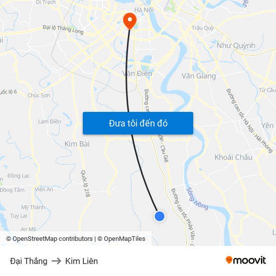 Đại Thắng to Kim Liên map