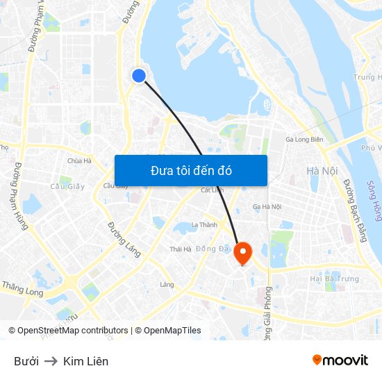 Bưởi to Kim Liên map