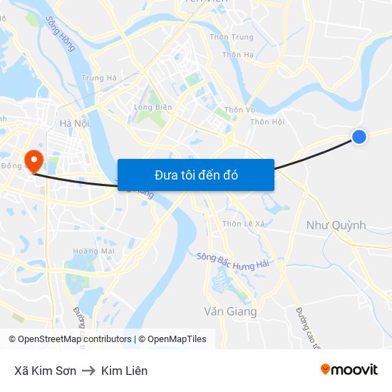 Xã Kim Sơn to Kim Liên map