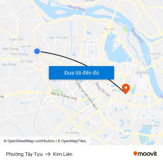 Phường Tây Tựu to Kim Liên map