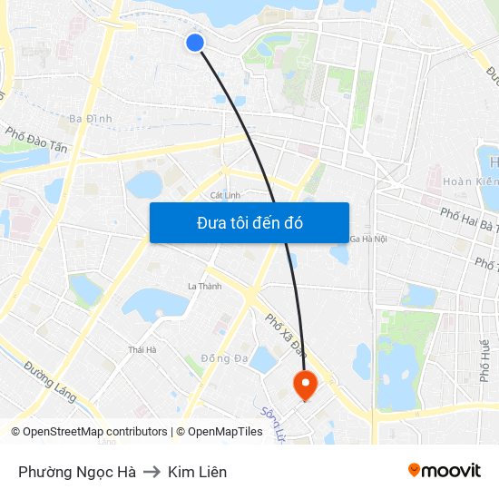 Phường Ngọc Hà to Kim Liên map