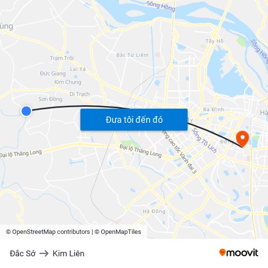 Đắc Sở to Kim Liên map