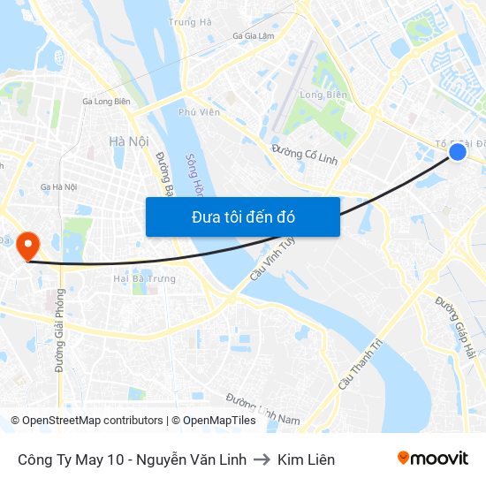 Công Ty May 10 - Nguyễn Văn Linh to Kim Liên map