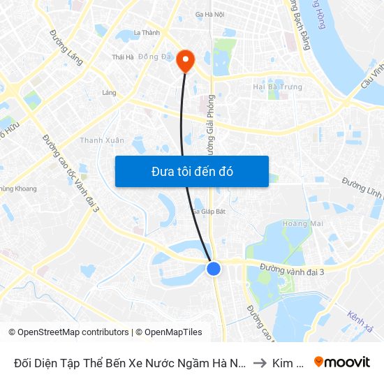 Đối Diện Tập Thể Bến Xe Nước Ngầm Hà Nội - Ngọc Hồi to Kim Liên map