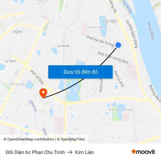 Đối Diện 6c Phan Chu Trinh to Kim Liên map