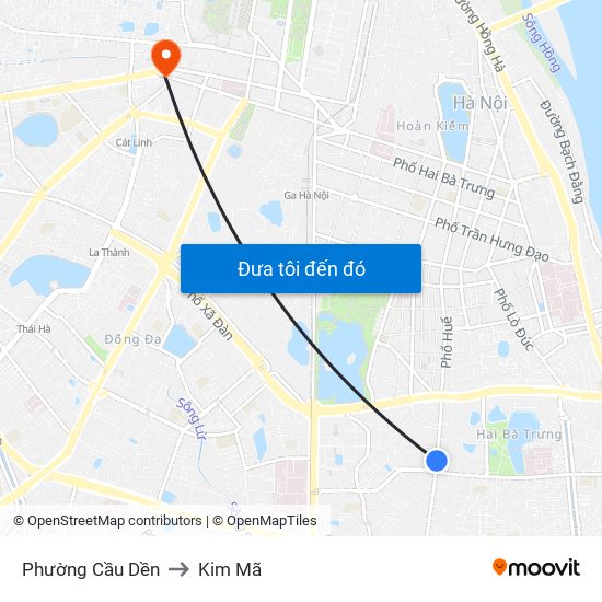 Phường Cầu Dền to Kim Mã map