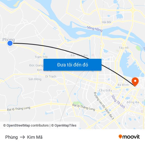 Phùng to Kim Mã map