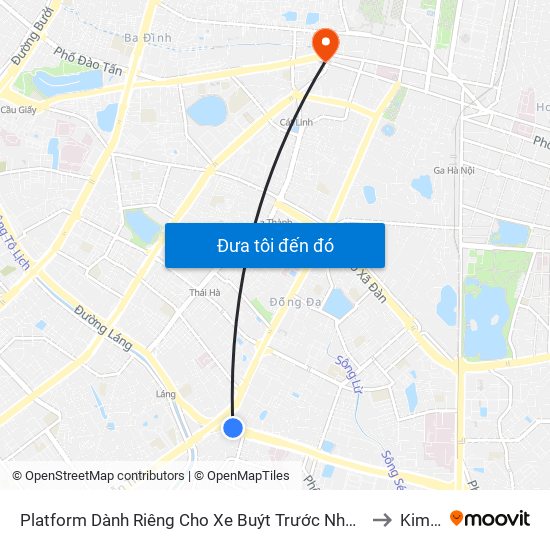 Platform Dành Riêng Cho Xe Buýt Trước Nhà 604 Trường Chinh to Kim Mã map