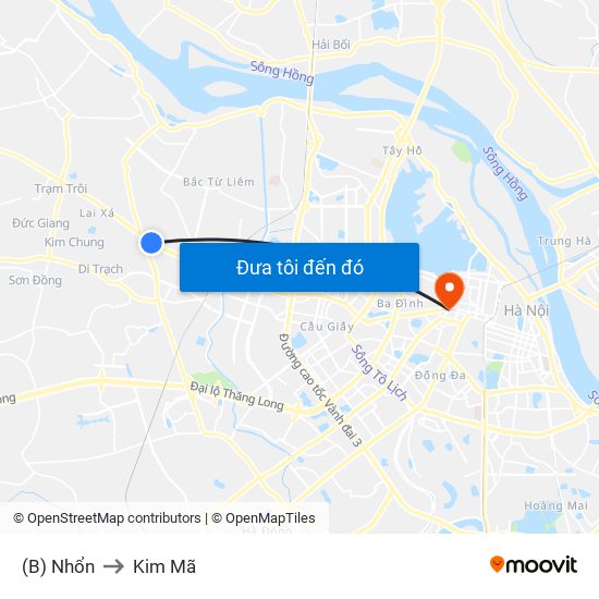 (B) Nhổn to Kim Mã map