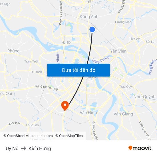 Uy Nỗ to Kiến Hưng map