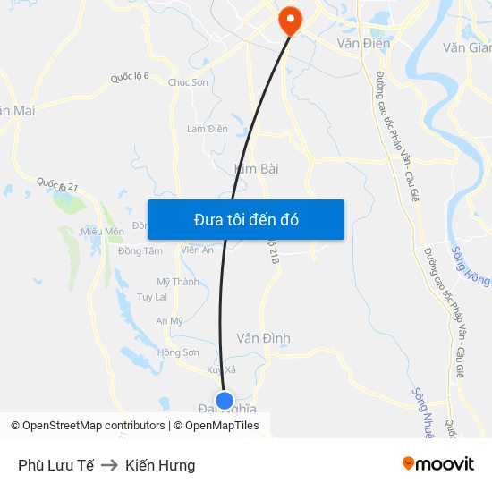 Phù Lưu Tế to Kiến Hưng map