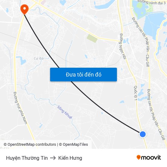 Huyện Thường Tín to Kiến Hưng map