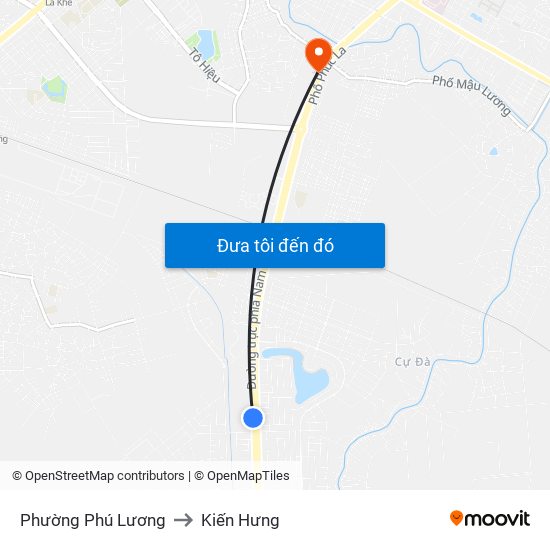 Phường Phú Lương to Kiến Hưng map