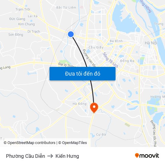 Phường Cầu Diễn to Kiến Hưng map