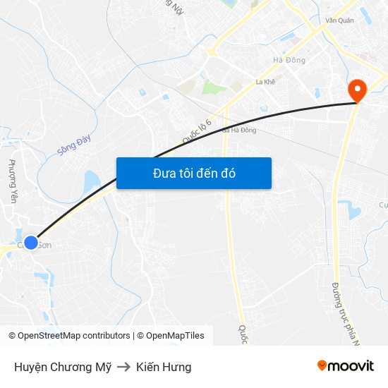 Huyện Chương Mỹ to Kiến Hưng map