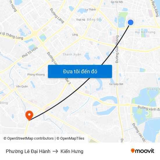 Phường Lê Đại Hành to Kiến Hưng map