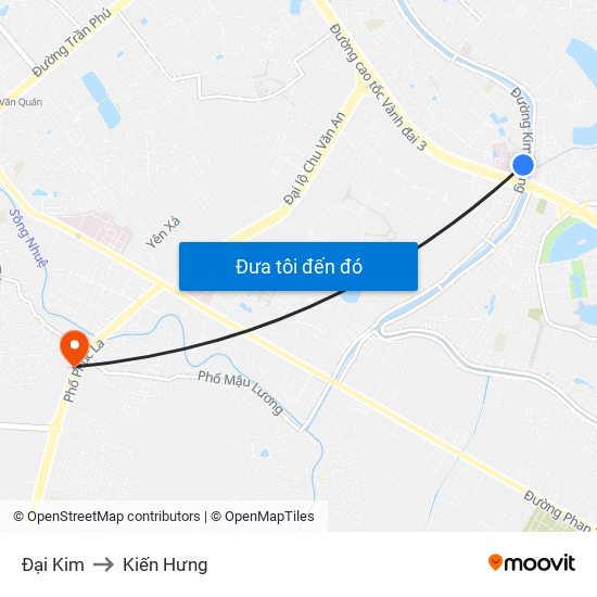 Đại Kim to Kiến Hưng map