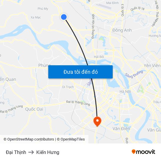 Đại Thịnh to Kiến Hưng map