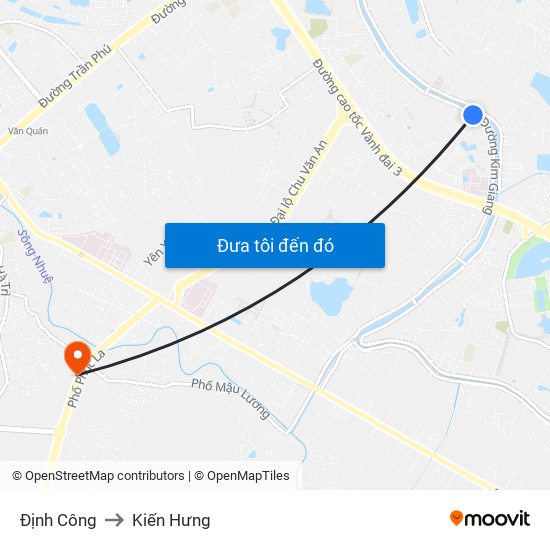 Định Công to Kiến Hưng map