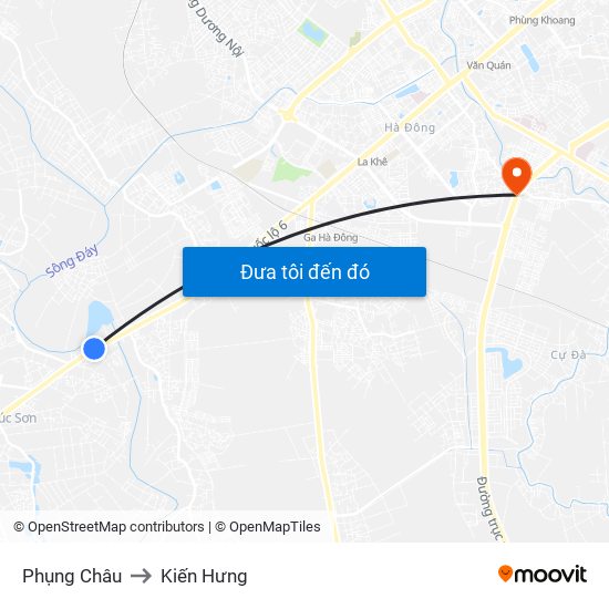 Phụng Châu to Kiến Hưng map