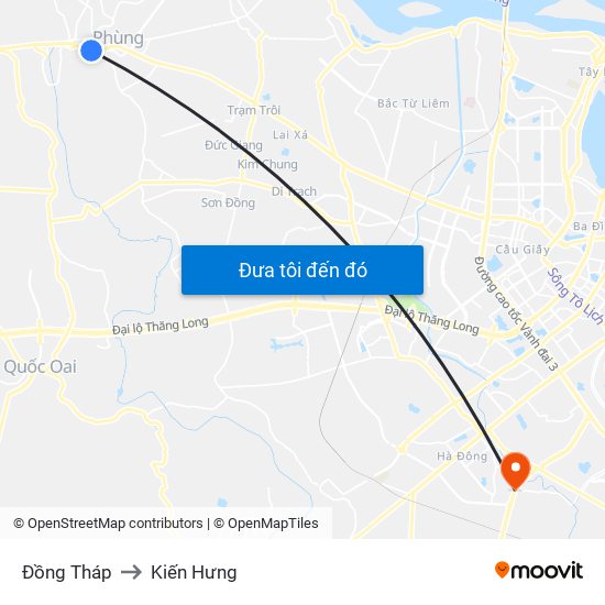 Đồng Tháp to Kiến Hưng map