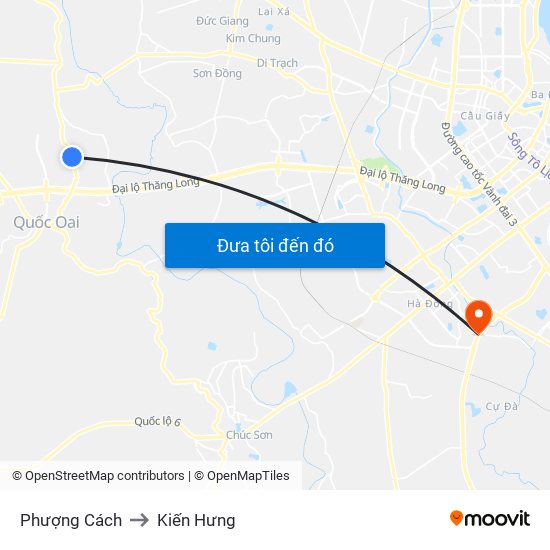 Phượng Cách to Kiến Hưng map