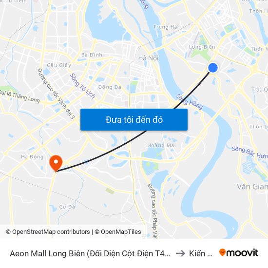 Aeon Mall Long Biên (Đối Diện Cột Điện T4a/2a-B Đường Cổ Linh) to Kiến Hưng map