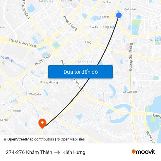 274-276 Khâm Thiên to Kiến Hưng map