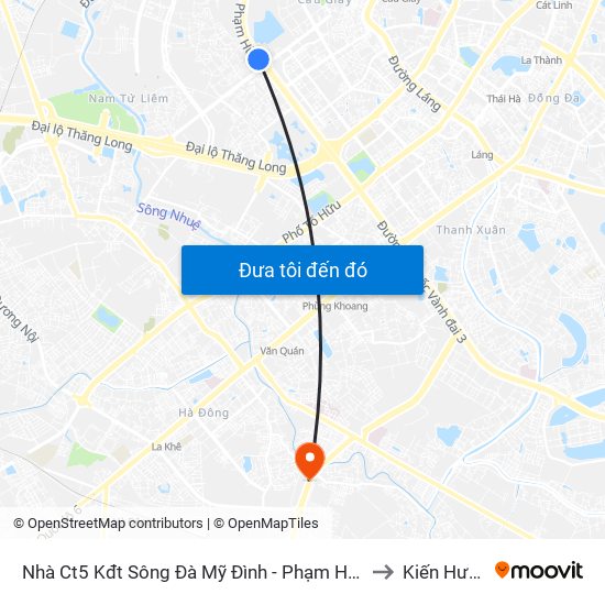 Nhà Ct5 Kđt Sông Đà Mỹ Đình - Phạm Hùng to Kiến Hưng map