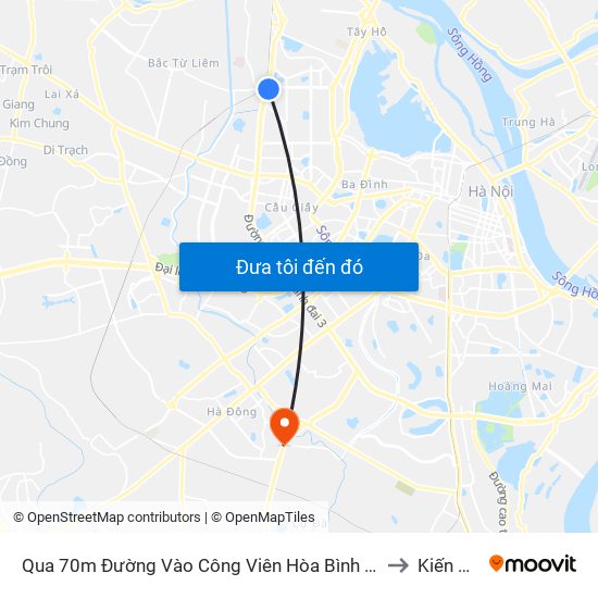 Qua 70m Đường Vào Công Viên Hòa Bình - Phạm Văn Đồng to Kiến Hưng map