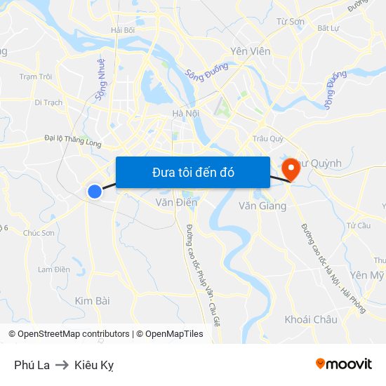 Phú La to Kiêu Kỵ map