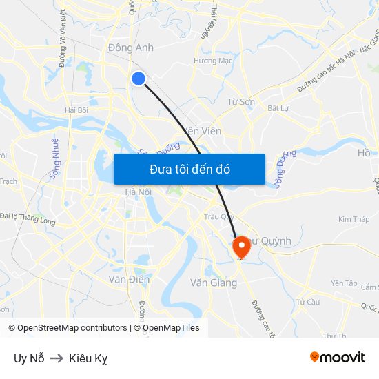 Uy Nỗ to Kiêu Kỵ map