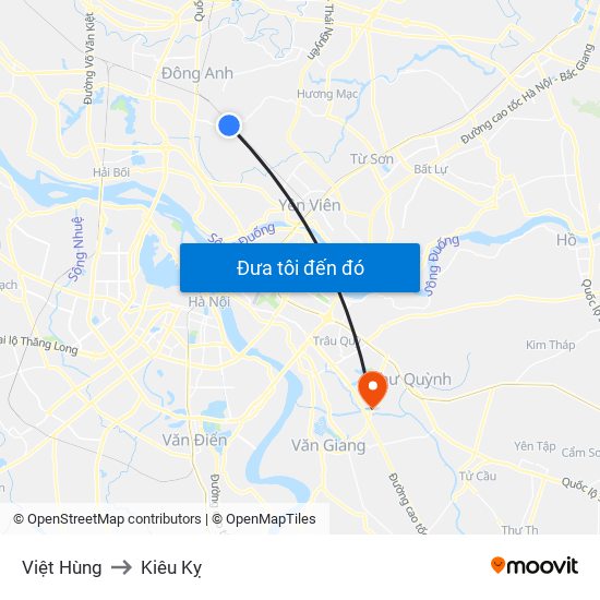 Việt Hùng to Kiêu Kỵ map