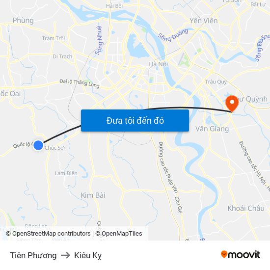 Tiên Phương to Kiêu Kỵ map