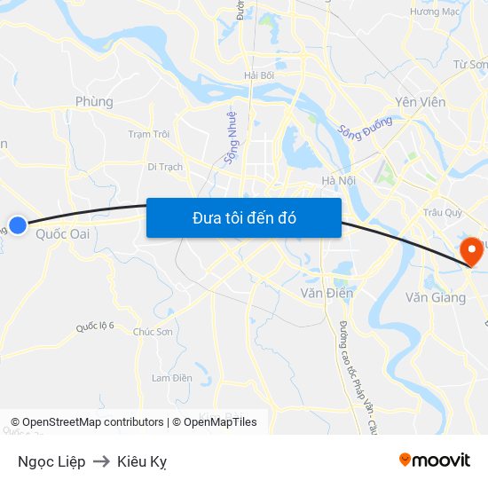 Ngọc Liệp to Kiêu Kỵ map