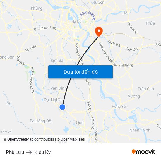 Phù Lưu to Kiêu Kỵ map