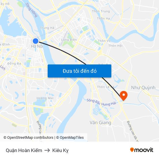 Quận Hoàn Kiếm to Kiêu Kỵ map