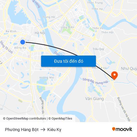 Phường Hàng Bột to Kiêu Kỵ map