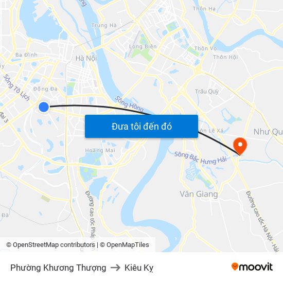 Phường Khương Thượng to Kiêu Kỵ map