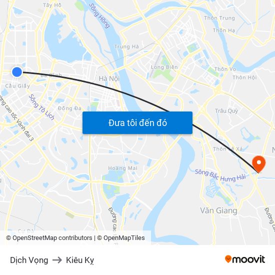 Dịch Vọng to Kiêu Kỵ map