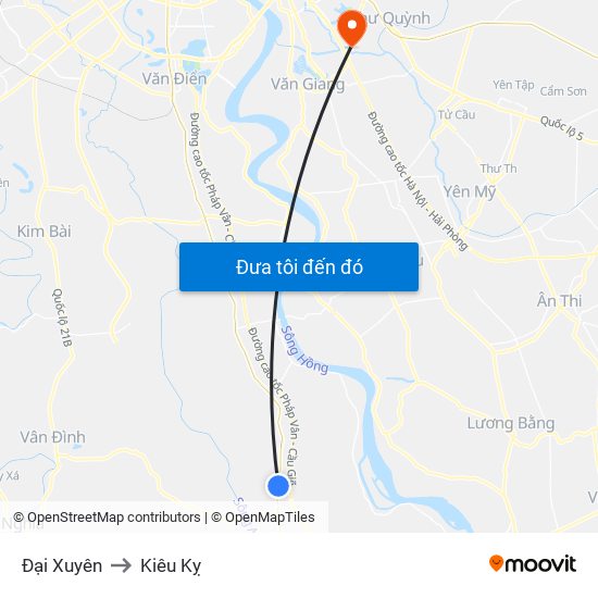 Đại Xuyên to Kiêu Kỵ map