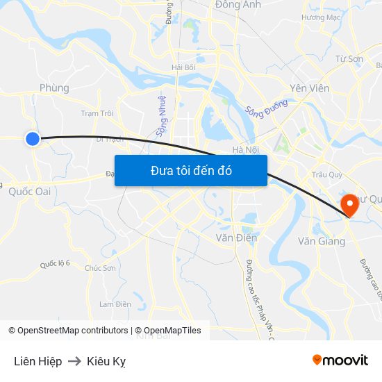 Liên Hiệp to Kiêu Kỵ map